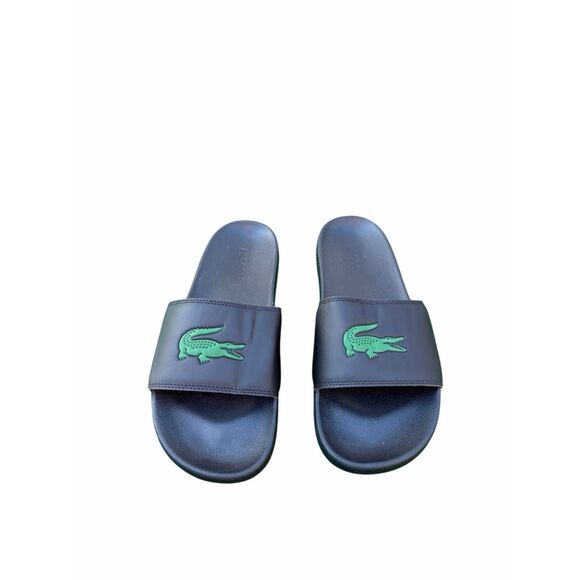 Lacoste Serve Slide Mens Size 13 in Black Open Toe - Picture 2 of 6
